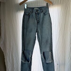 PacSun High Rise Distressed Blue Jeans
